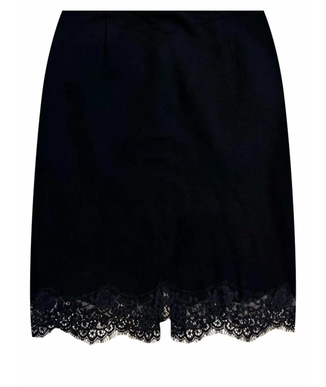 BLUMARINE Черная юбка мини, фото 1