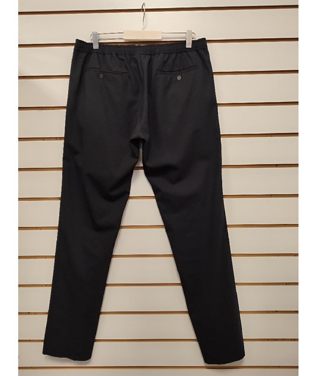SANDRO Темно-синие шерстяные прямые брюки, фото 2