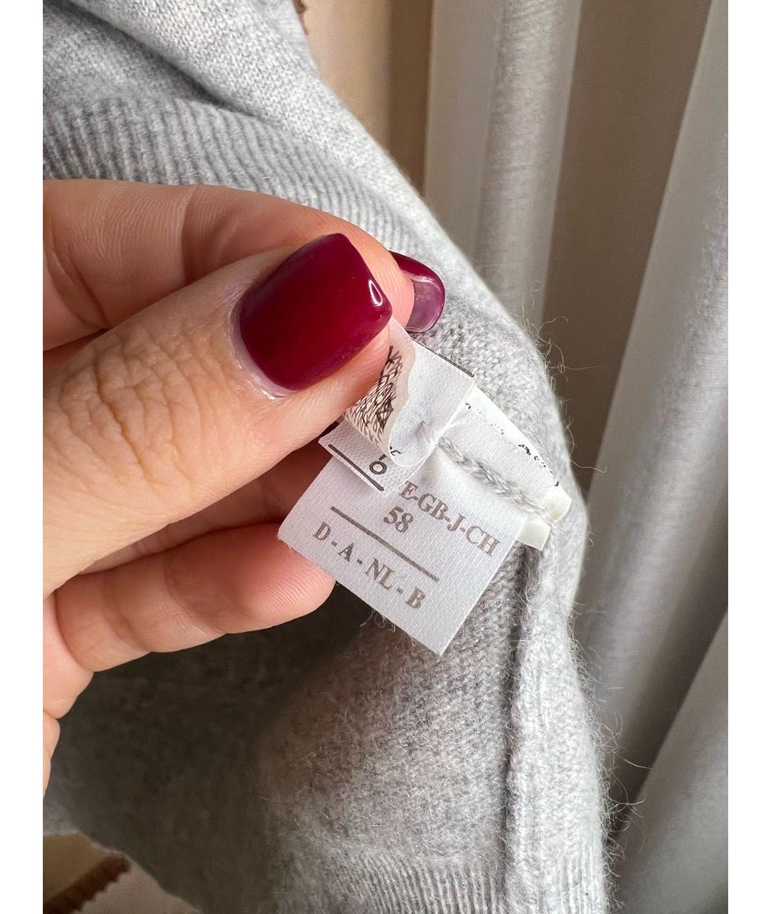 BRUNELLO CUCINELLI Серый кашемировый джемпер / свитер, фото 5