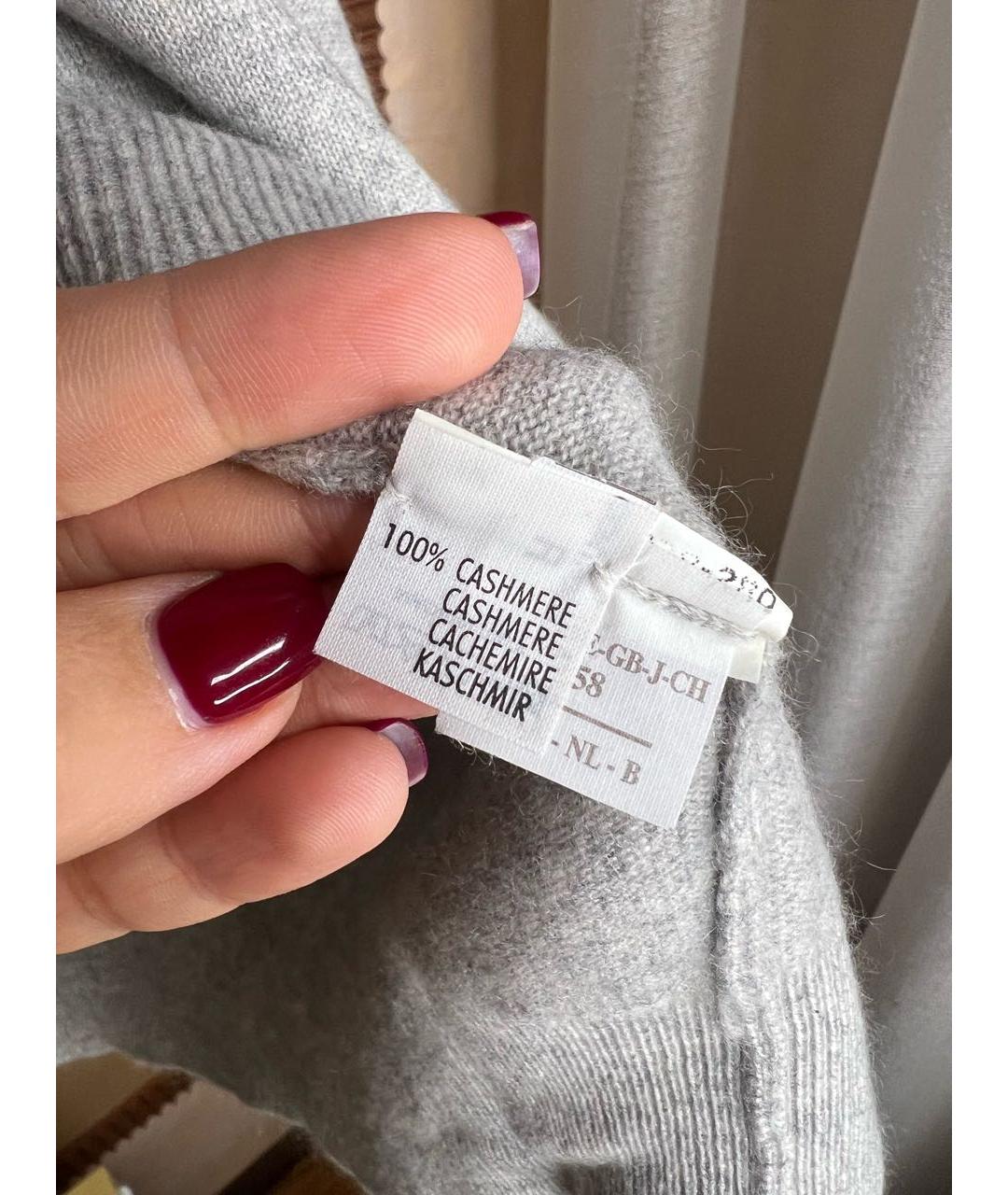 BRUNELLO CUCINELLI Серый кашемировый джемпер / свитер, фото 4