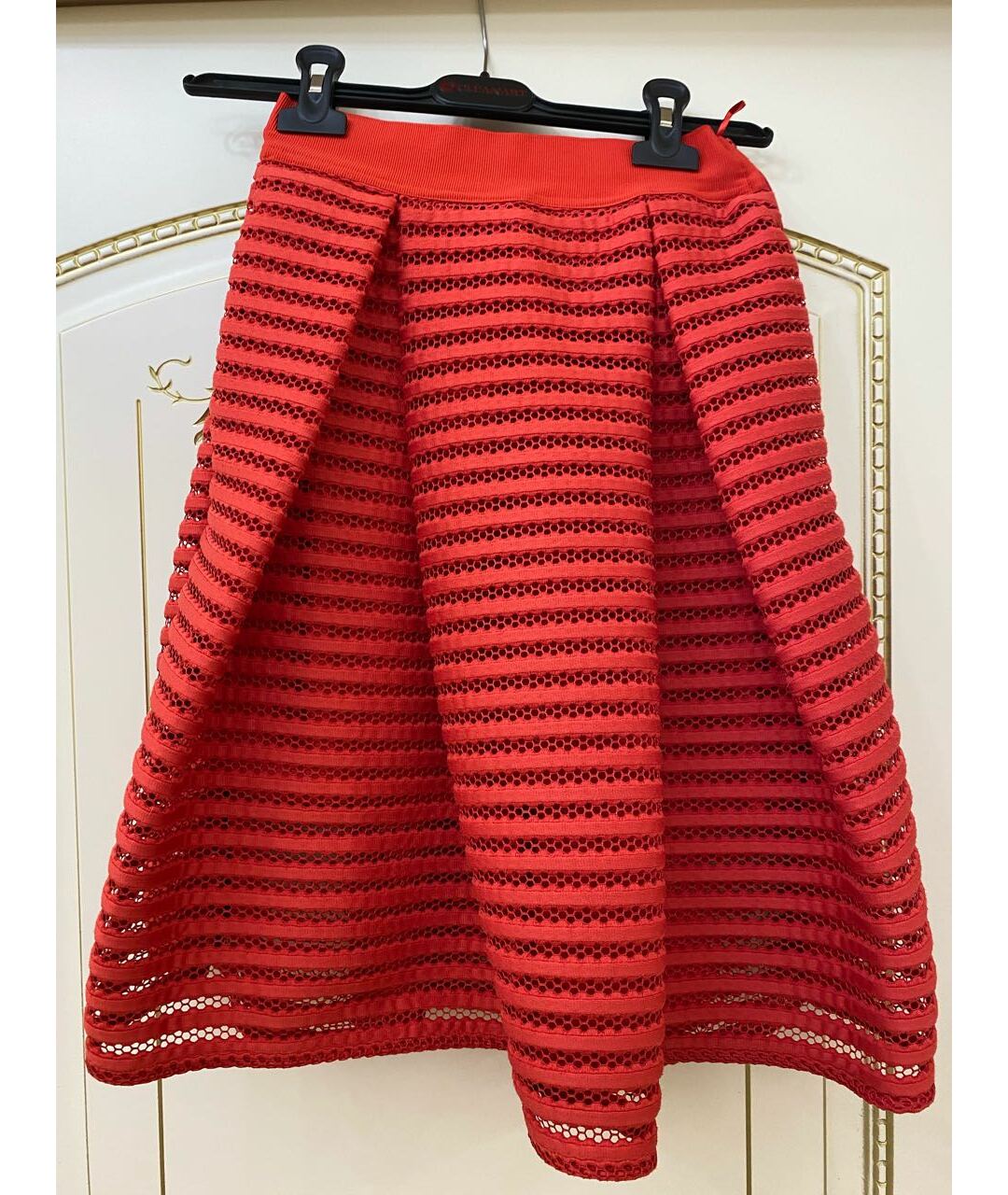 PINKO Красная полиэстеровая юбка миди, фото 2