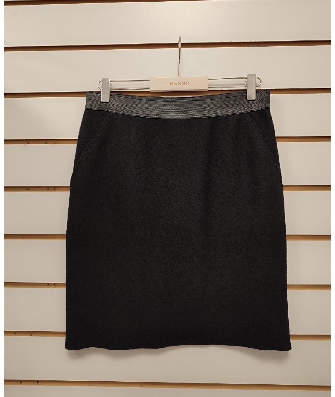 MARC CAIN Черная шерстяная юбка мини, фото 9