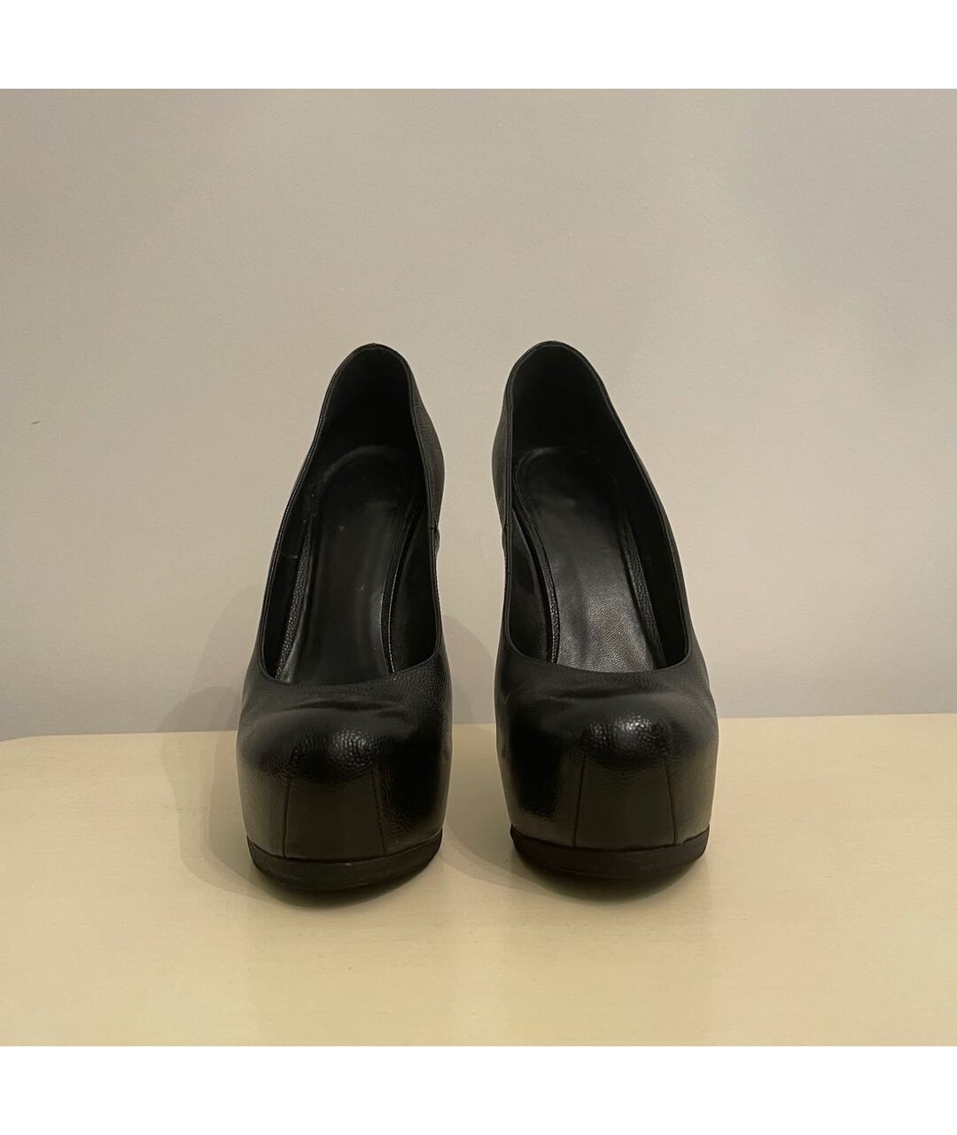 SAINT LAURENT Черные кожаные туфли, фото 2