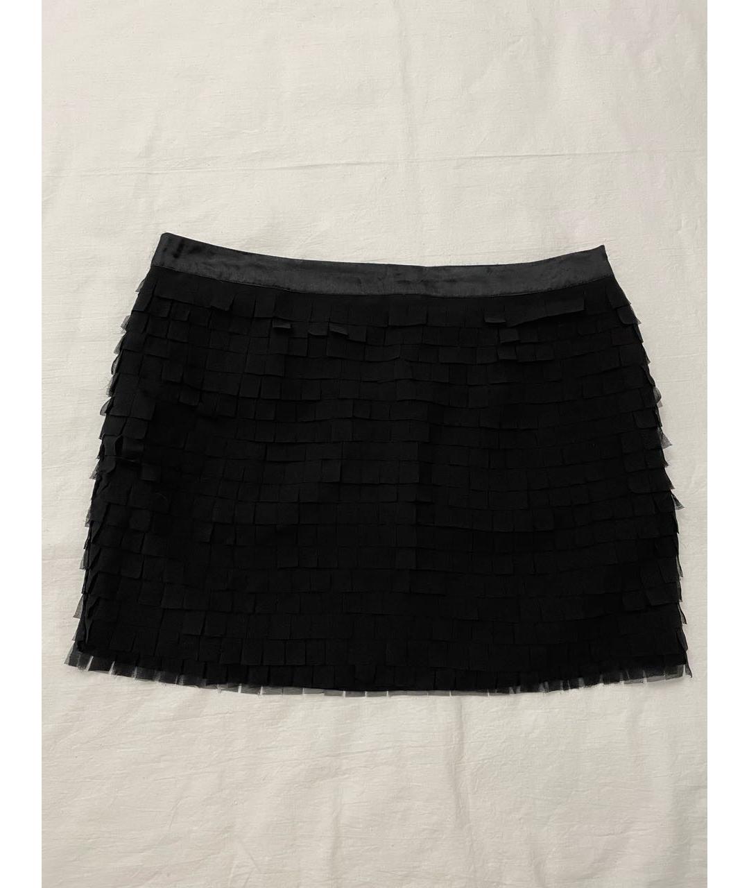 PATRIZIA PEPE Черная полиэстеровая юбка-шорты, фото 6