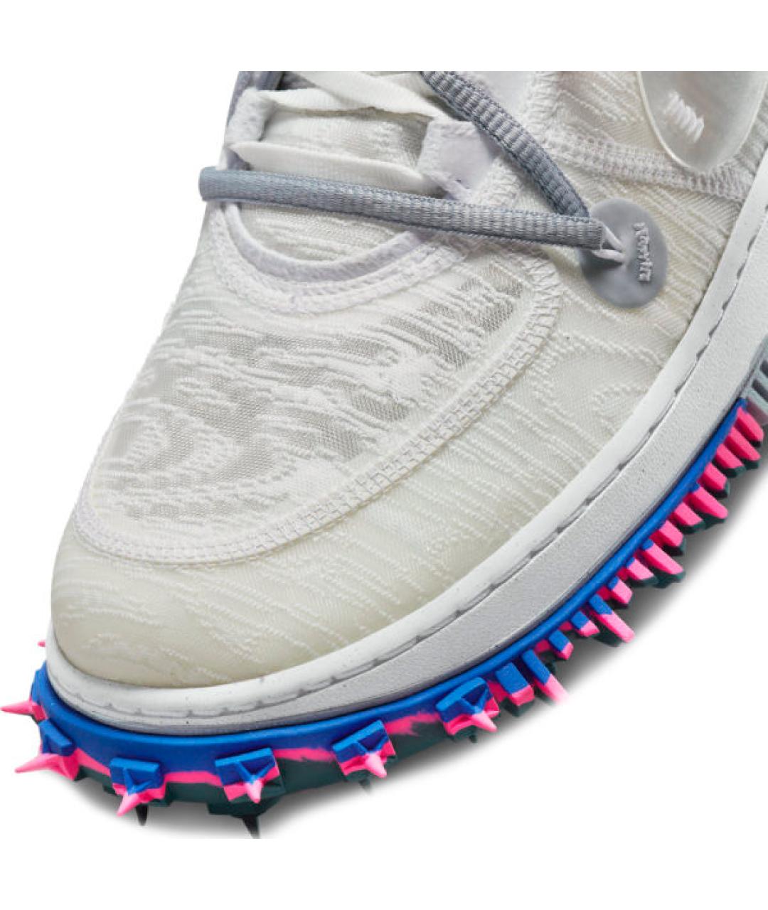 NIKE X OFF-WHITE Белые синтетические высокие кроссовки / кеды, фото 6