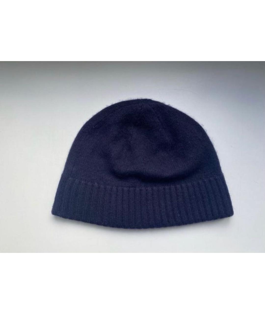 WILLIAM SHARP Темно-синяя кашемировая шапка, фото 2