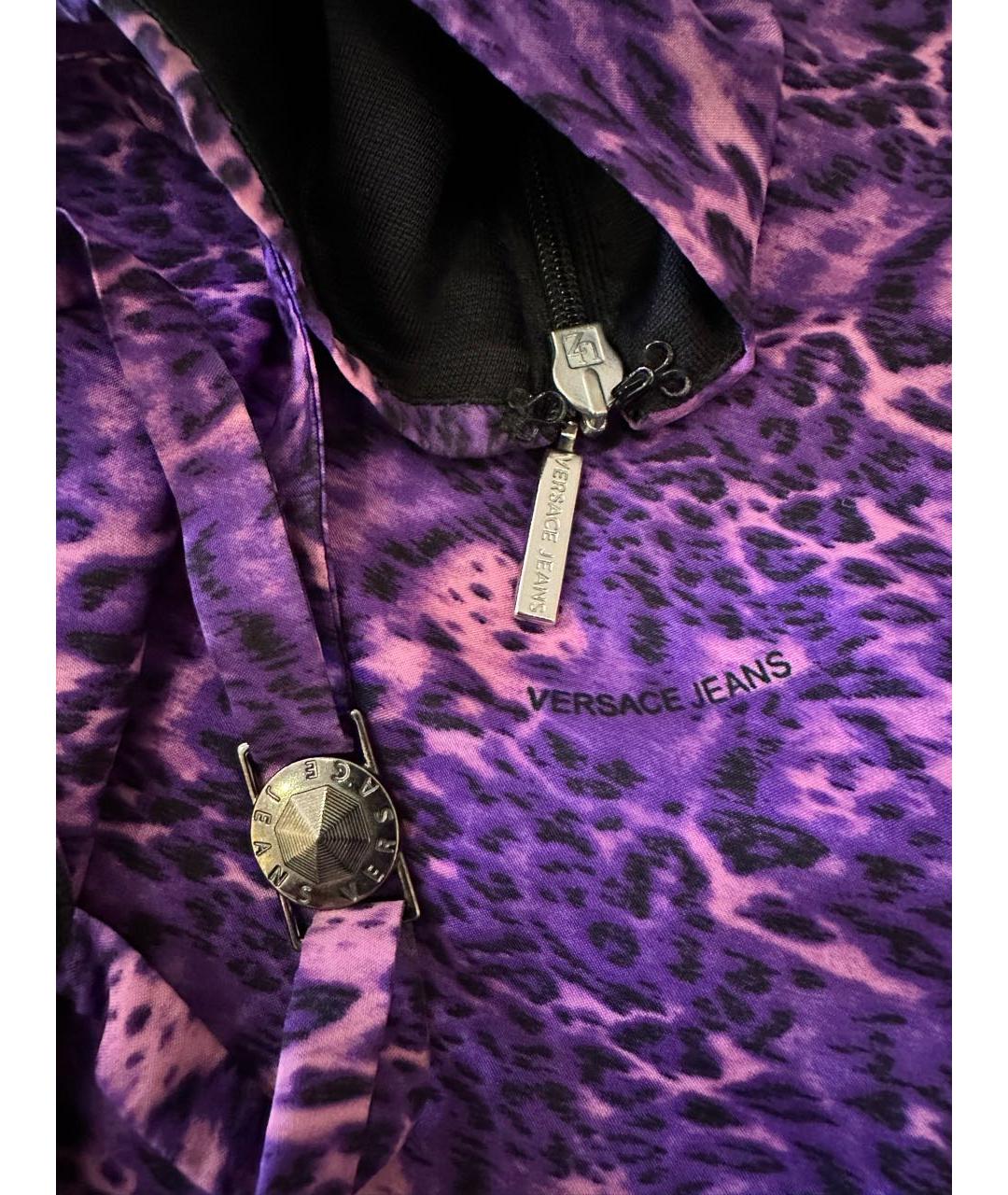 VERSACE JEANS COUTURE Фиолетовый полиэстеровый сарафан, фото 4