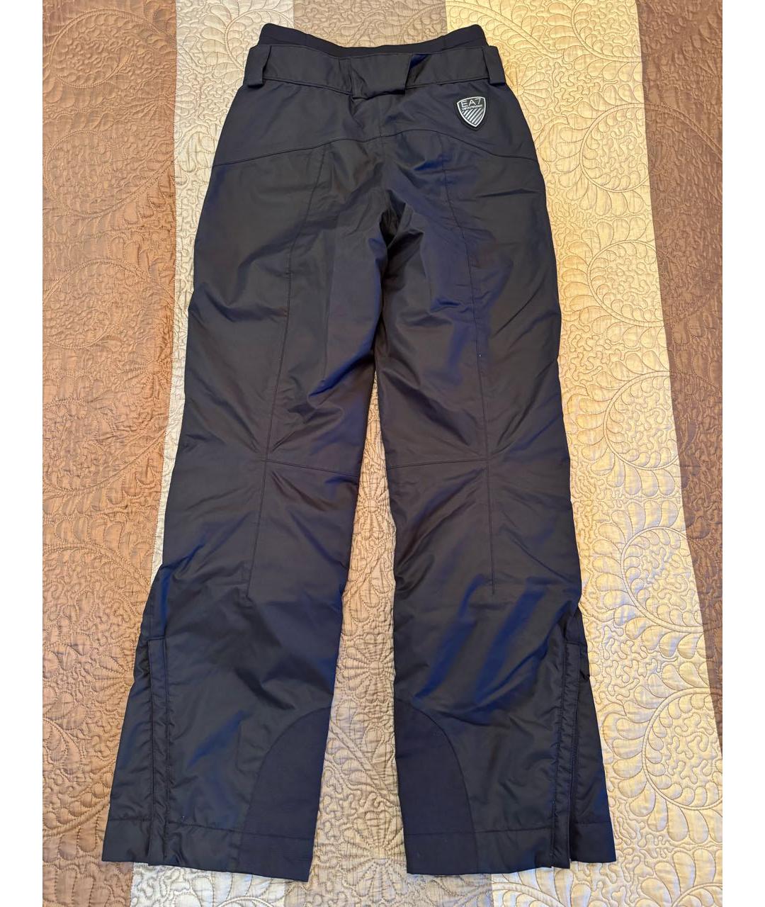 EA7 Черные полиэстеровые спортивные брюки и шорты, фото 2