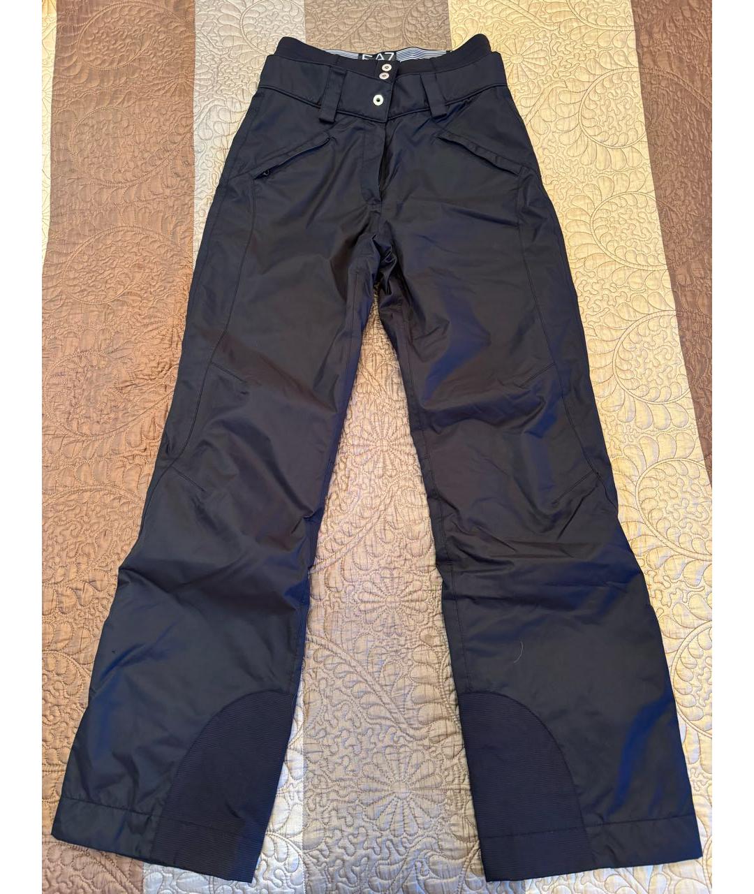 EA7 Черные полиэстеровые спортивные брюки и шорты, фото 9