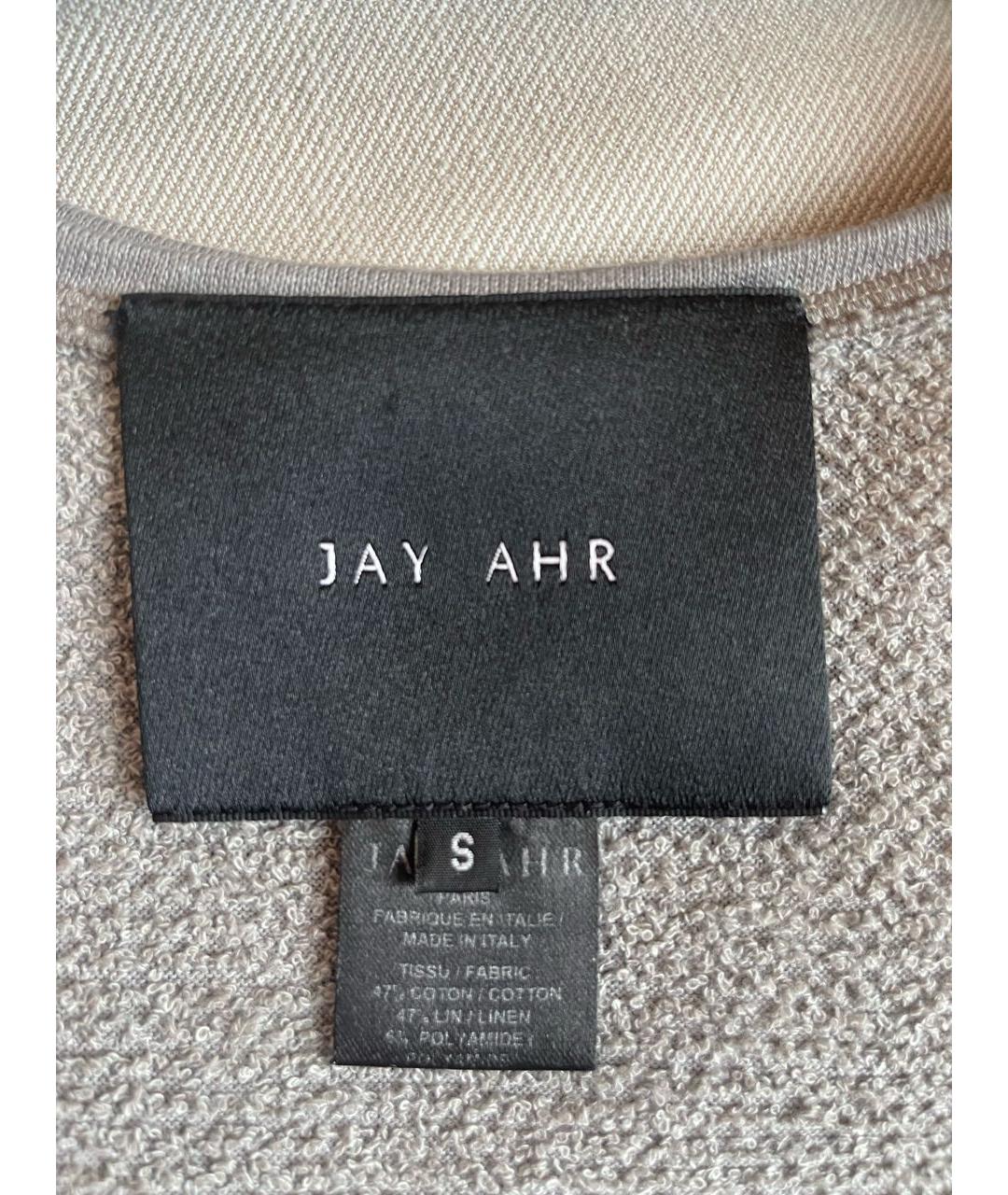 JAY AHR Серый хлопковый джемпер / свитер, фото 5