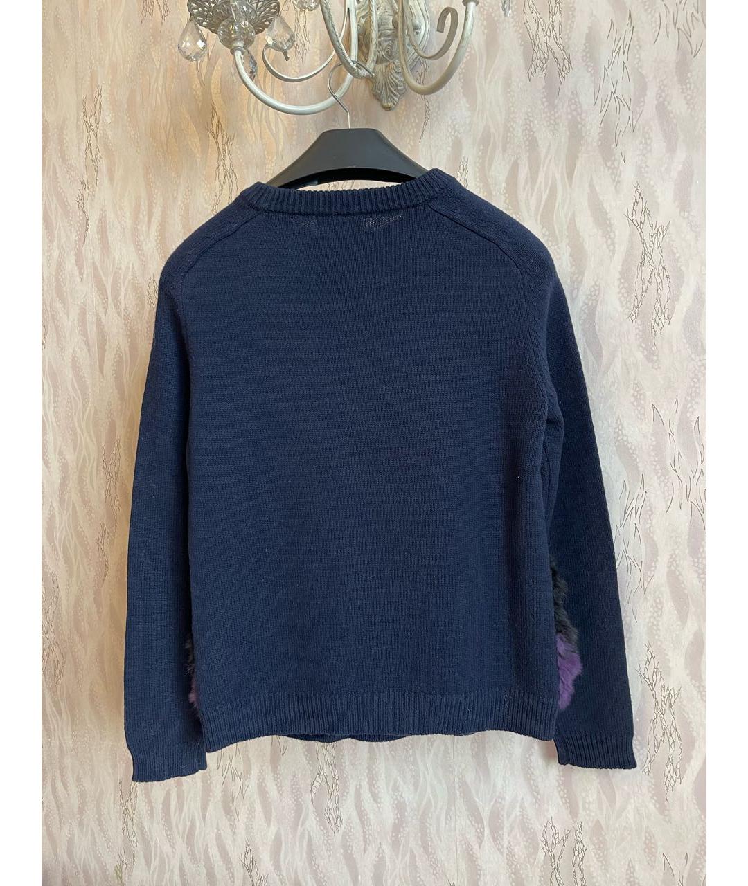 OPENING CEREMONY Темно-синий шерстяной джемпер / свитер, фото 2