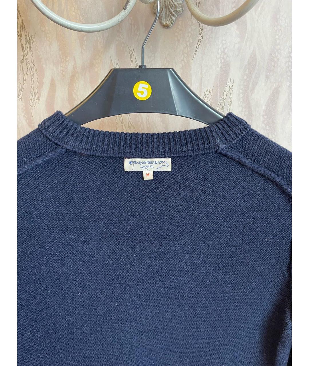 OPENING CEREMONY Темно-синий шерстяной джемпер / свитер, фото 3