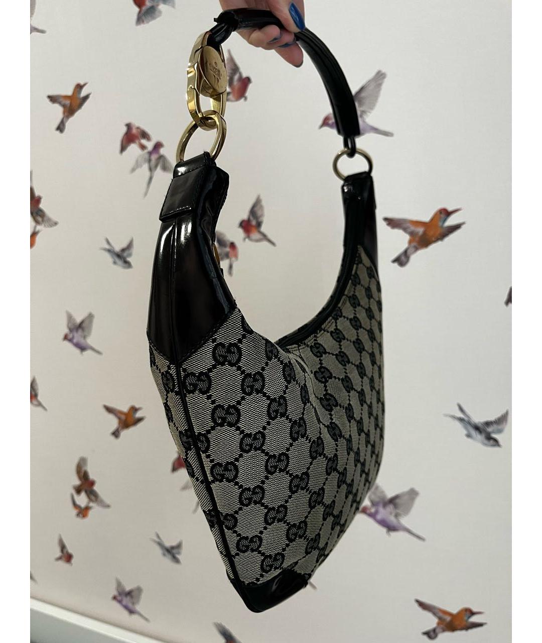 GUCCI Черная хлопковая сумка через плечо, фото 2