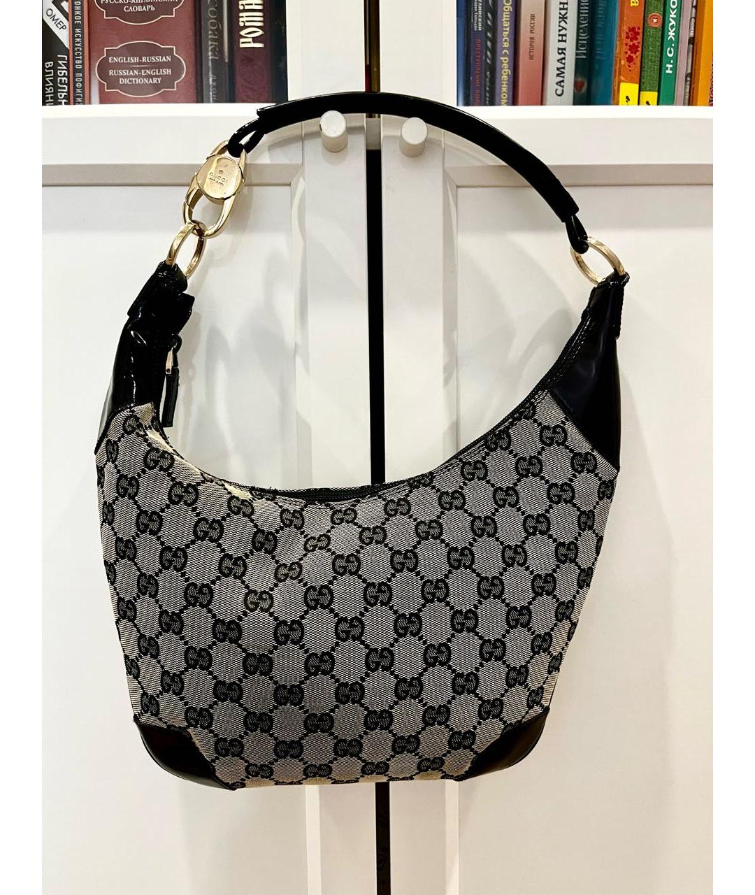 GUCCI Черная хлопковая сумка через плечо, фото 9