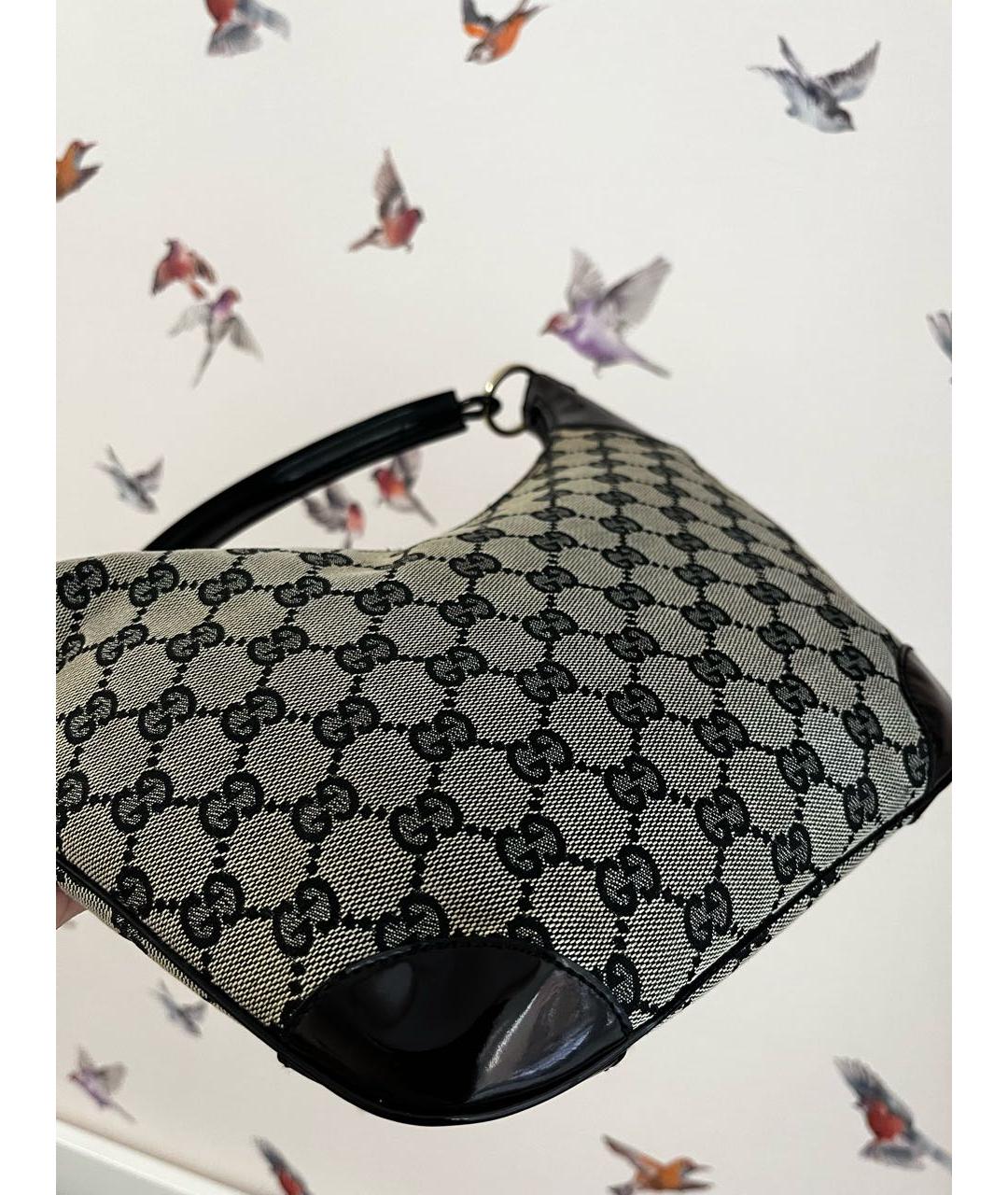 GUCCI Черная хлопковая сумка через плечо, фото 6