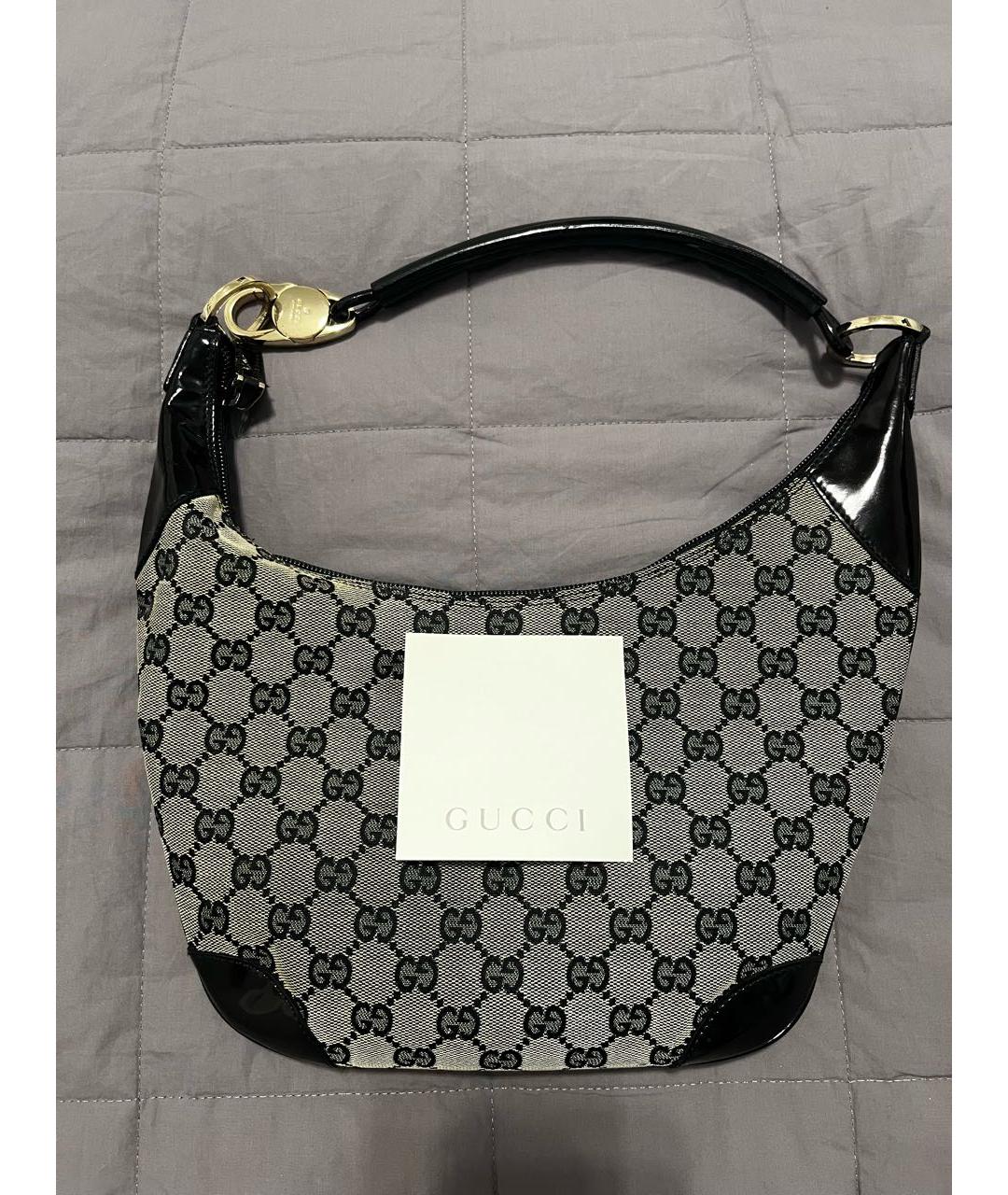 GUCCI Черная хлопковая сумка через плечо, фото 7