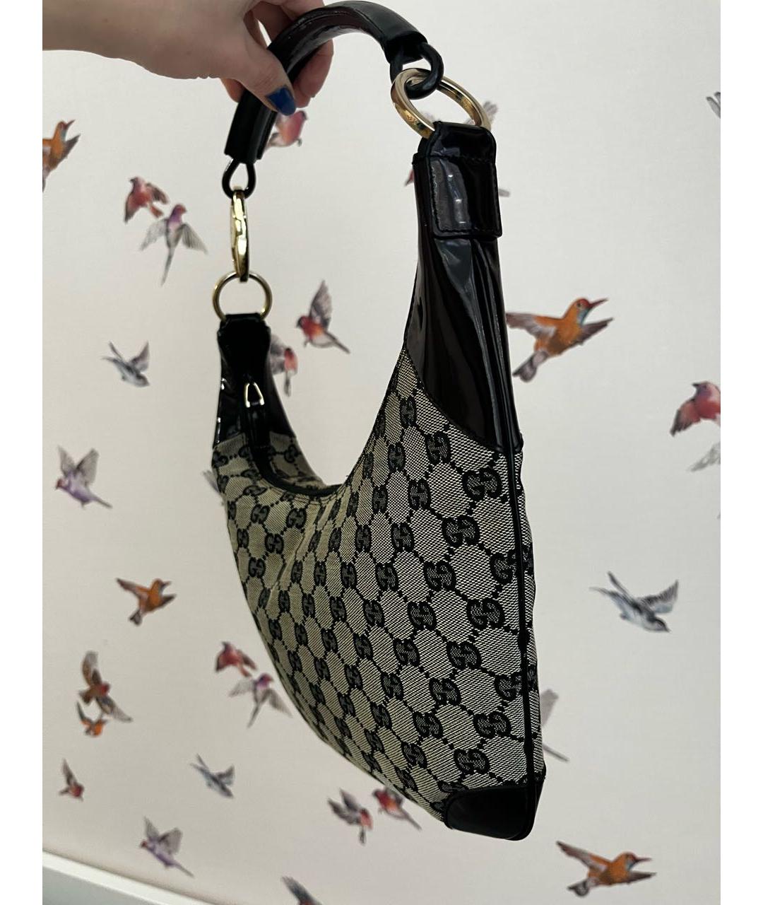 GUCCI Черная хлопковая сумка через плечо, фото 3