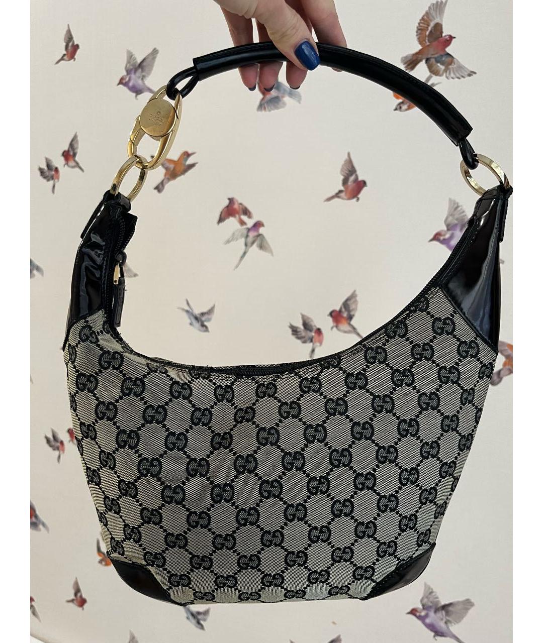 GUCCI Черная хлопковая сумка через плечо, фото 8