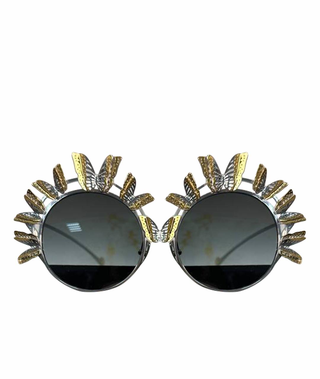 ANNA KARIN KARLSSON Серебряные металлические солнцезащитные очки, фото 1