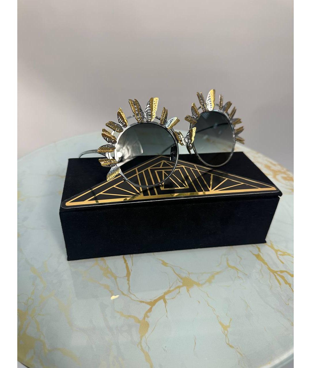 ANNA KARIN KARLSSON Серебряные металлические солнцезащитные очки, фото 2