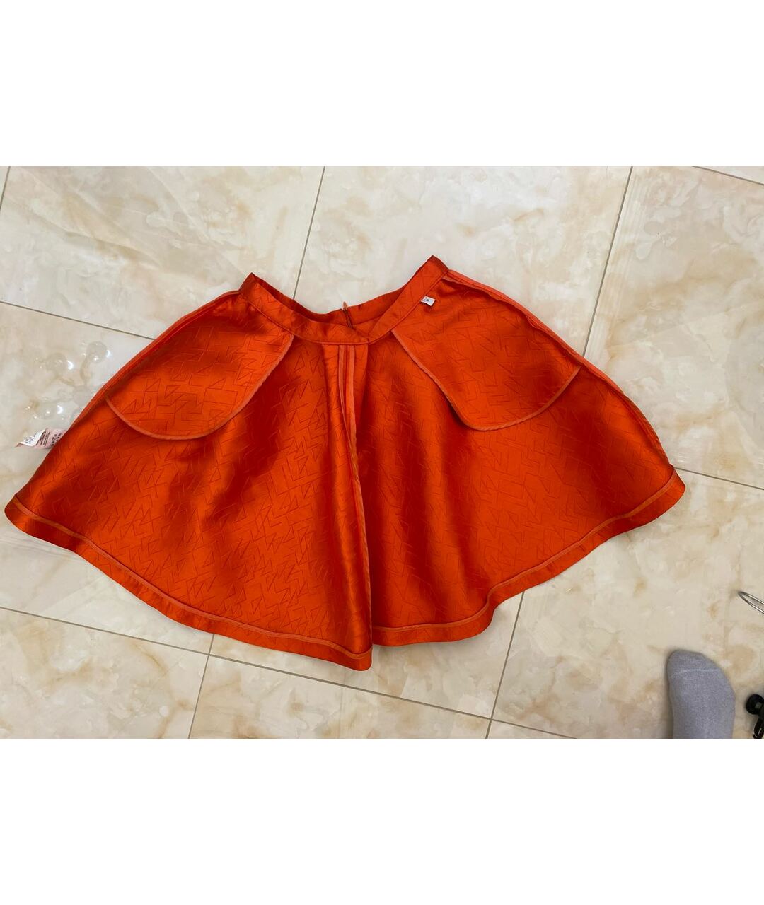 ICEBERG Оранжевая полиэстеровая юбка миди, фото 3