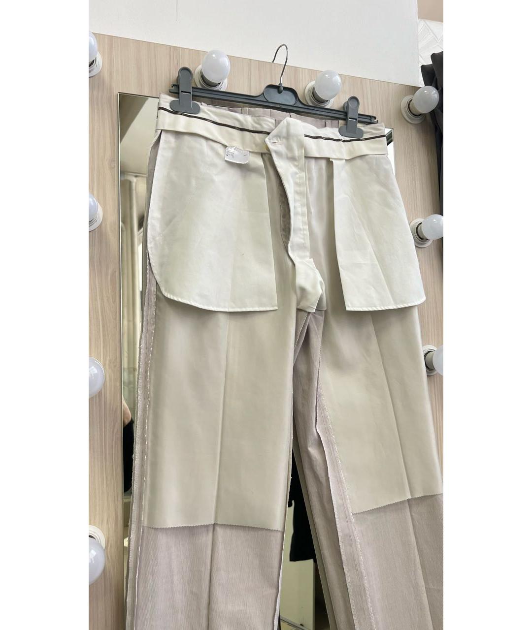 BRIONI Бежевые хлопковые брюки чинос, фото 3