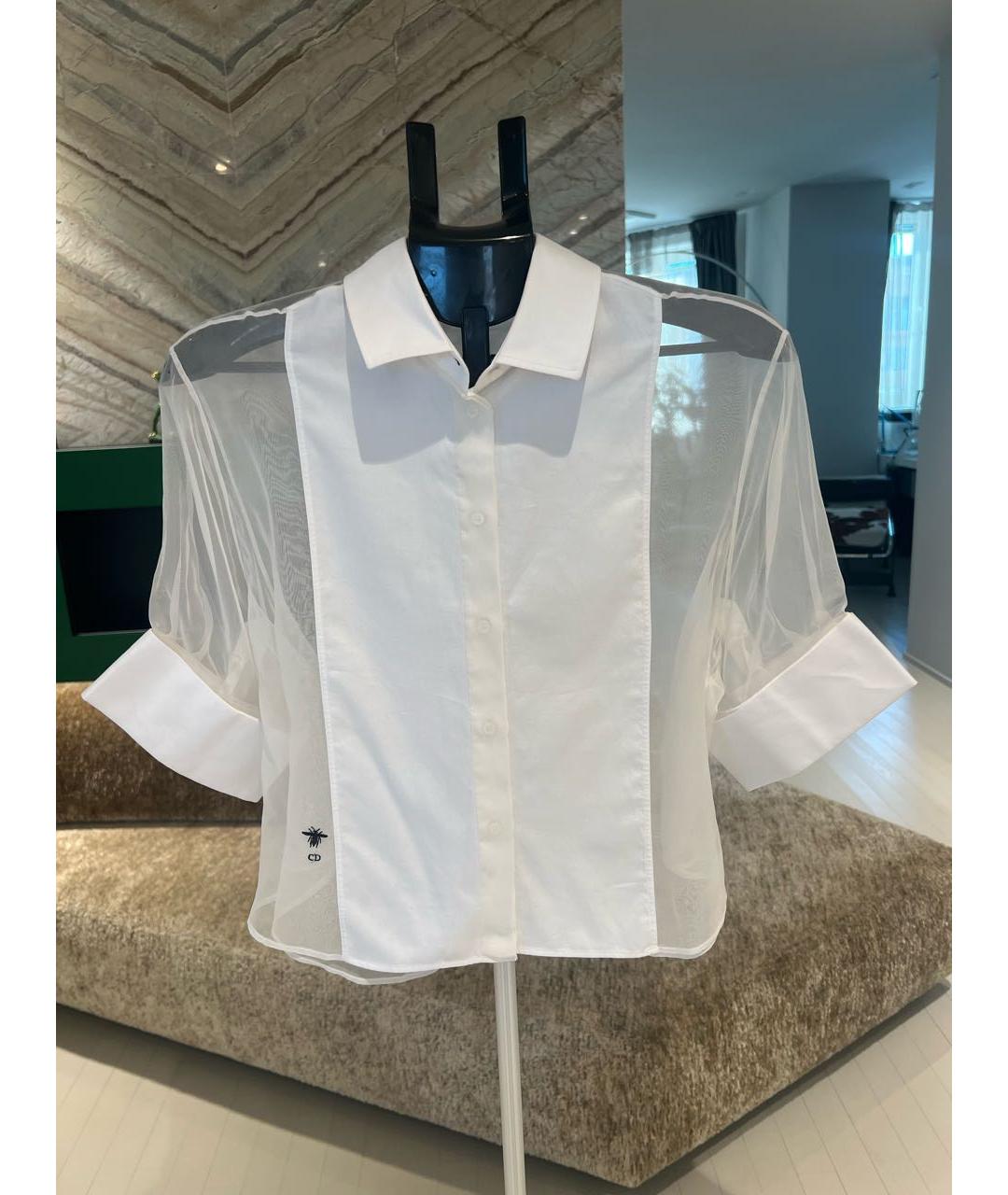 CHRISTIAN DIOR PRE-OWNED Белая шелковая рубашка, фото 6