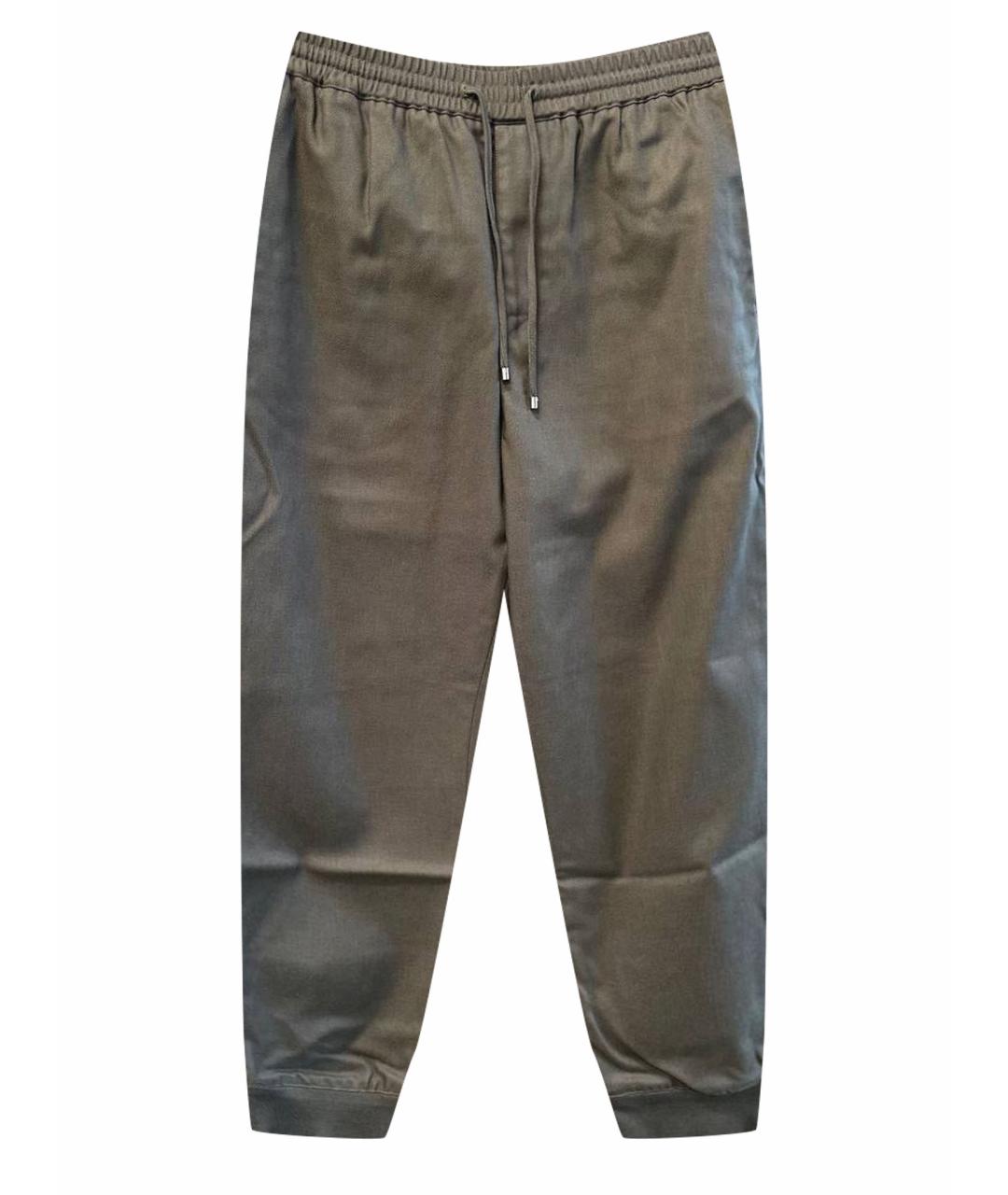HERMES PRE-OWNED Хаки хлопковые повседневные брюки, фото 1