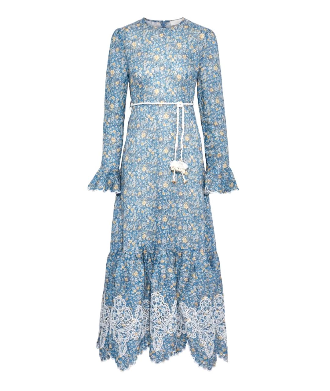 ZIMMERMANN Голубое льняное повседневное платье, фото 1