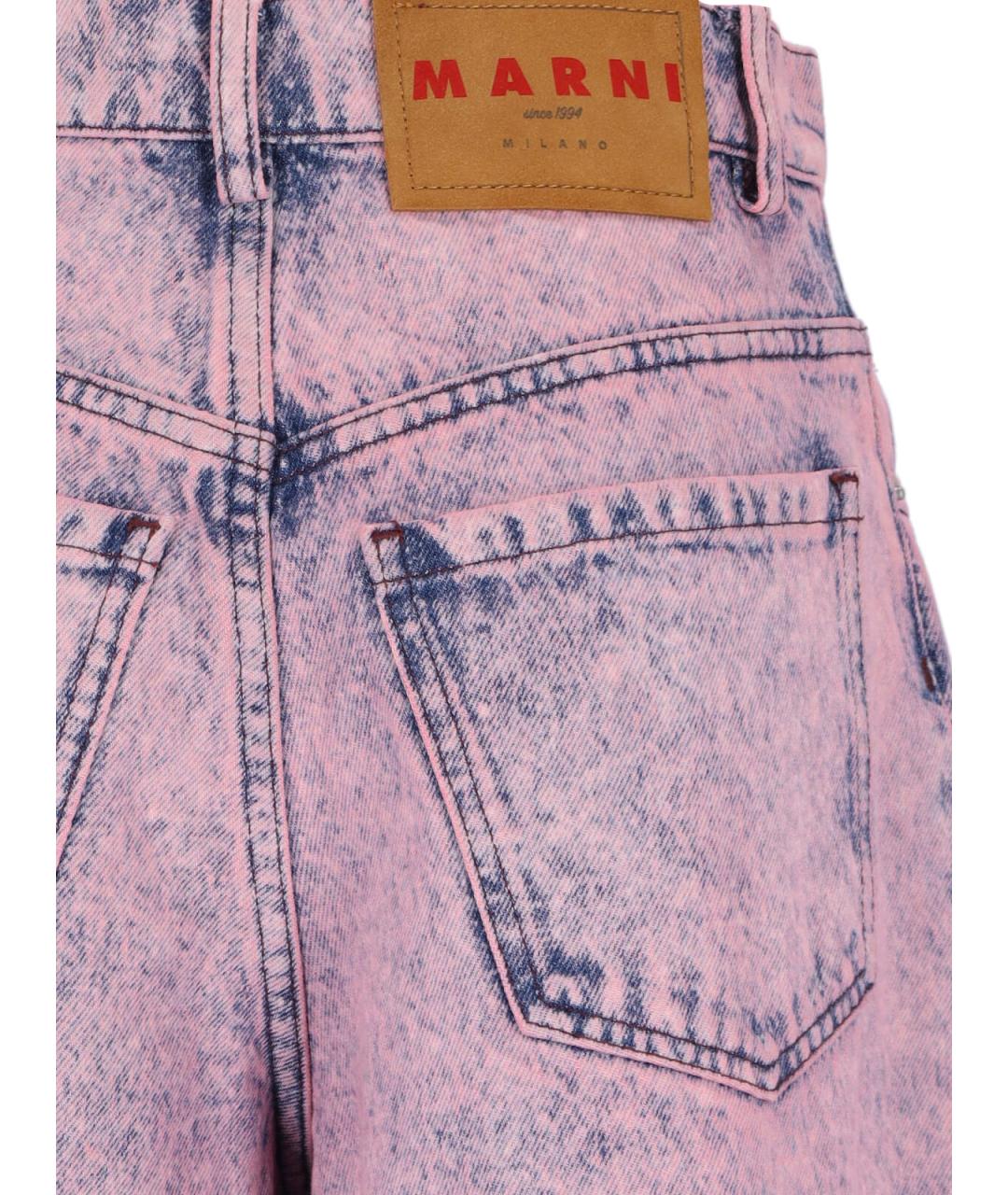 MARNI Фиолетовые хлопковые джинсы клеш, фото 4