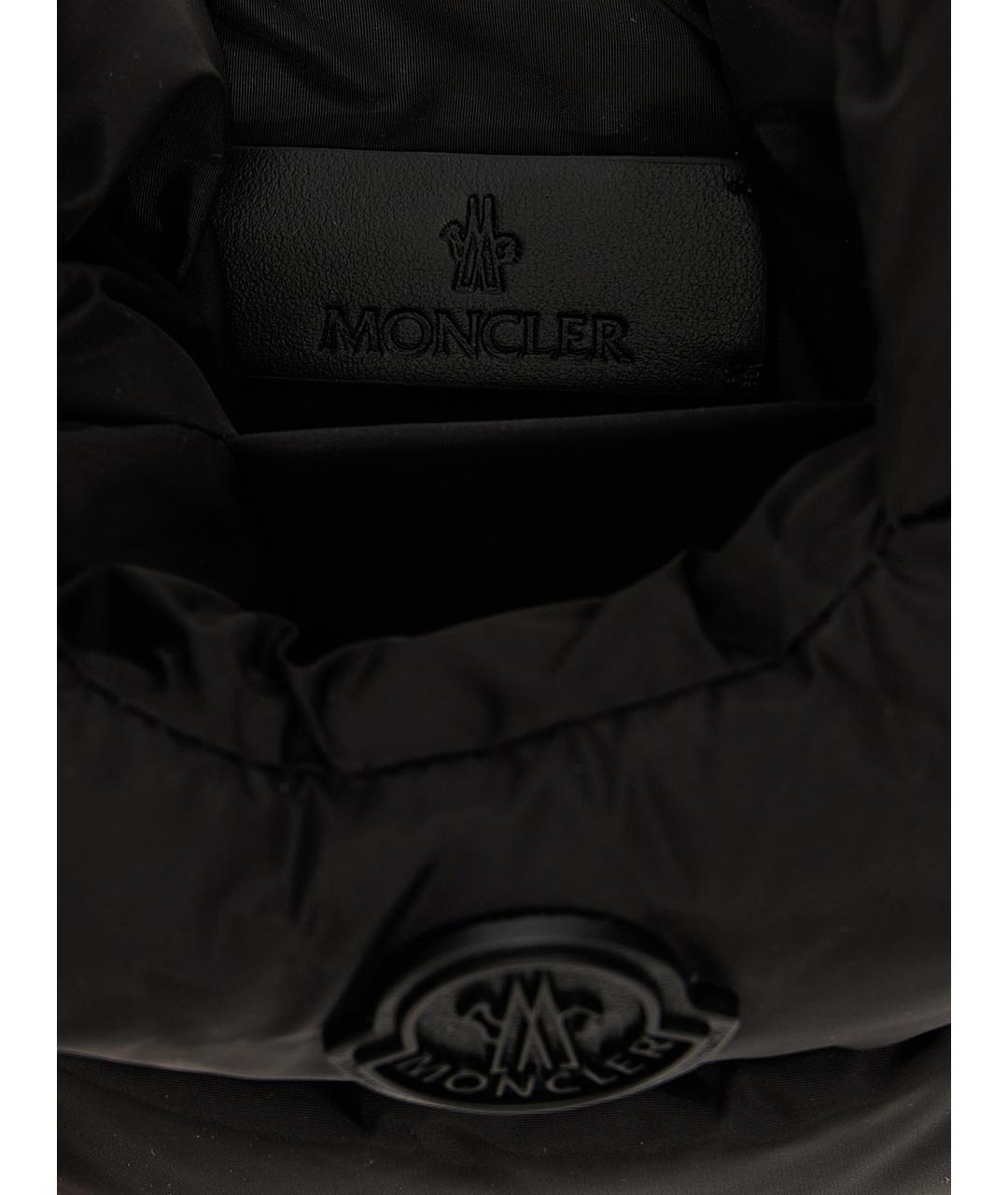 MONCLER Черная синтетическая сумка через плечо, фото 4