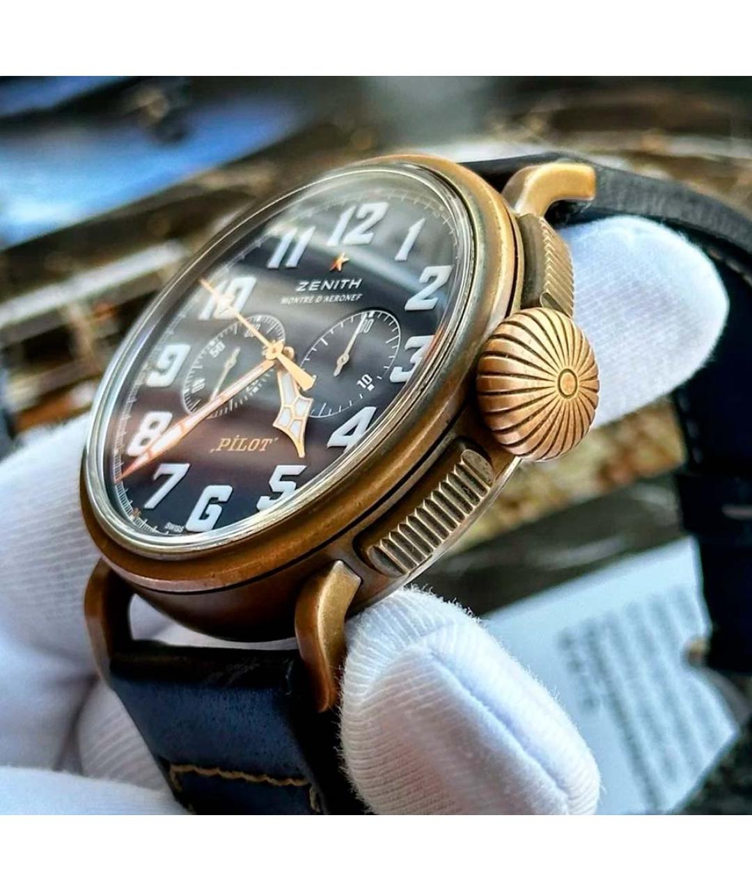 ZENITH Синие часы, фото 3