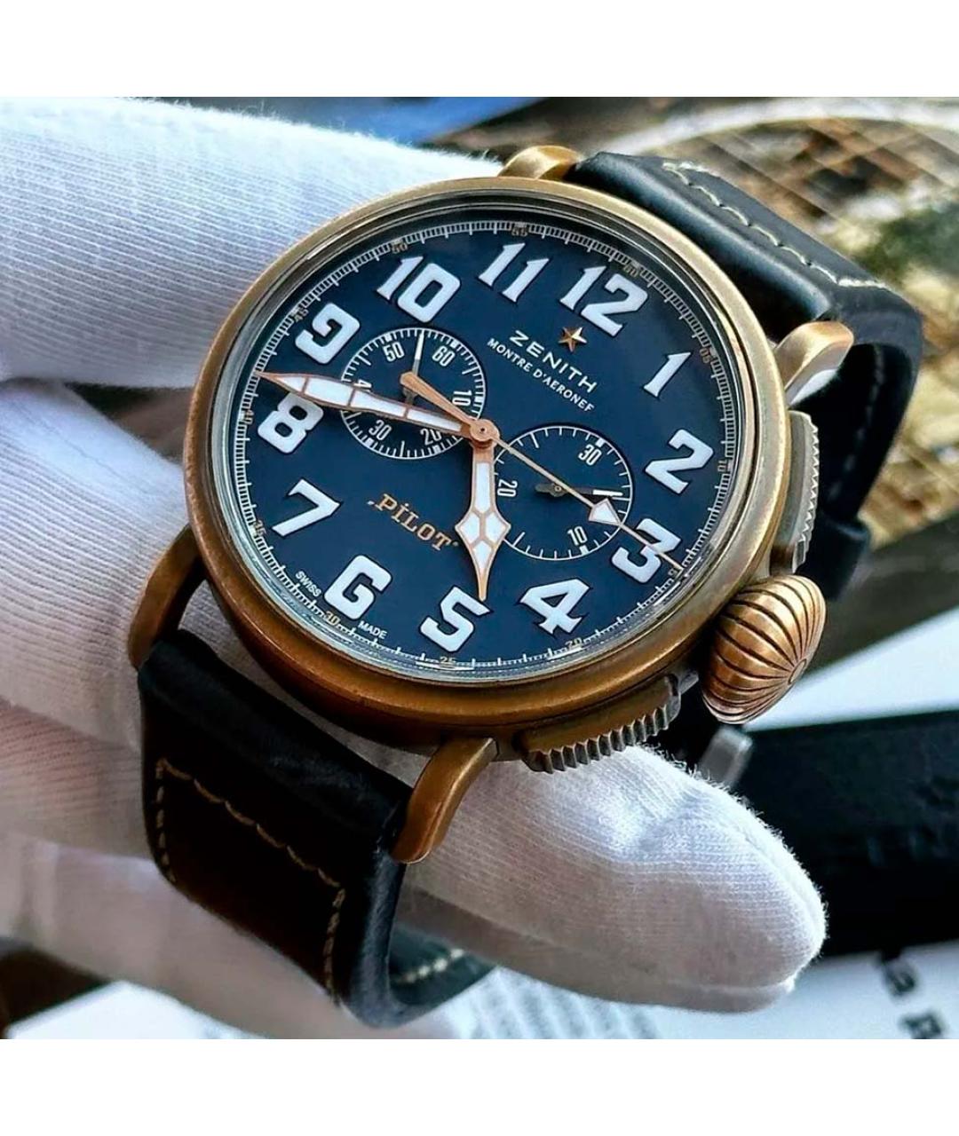 ZENITH Синие часы, фото 2