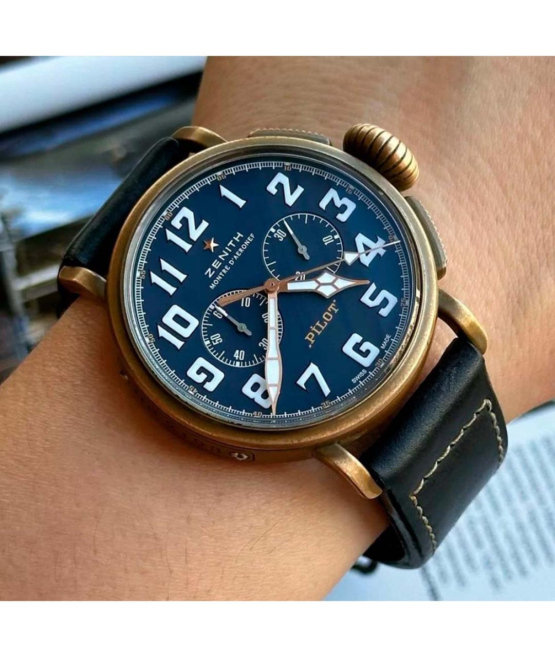 ZENITH Синие часы, фото 7