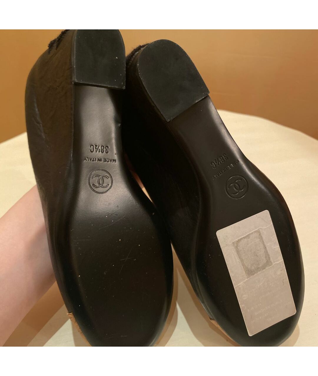 CHANEL PRE-OWNED Черные кожаные туфли, фото 7