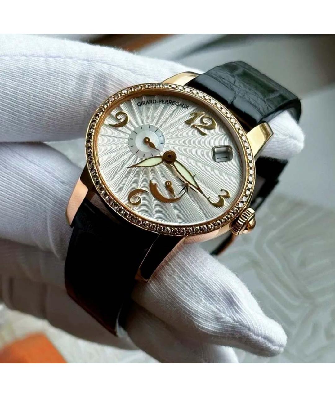 GIRARD PERREGAUX Бежевые часы из розового золота, фото 2