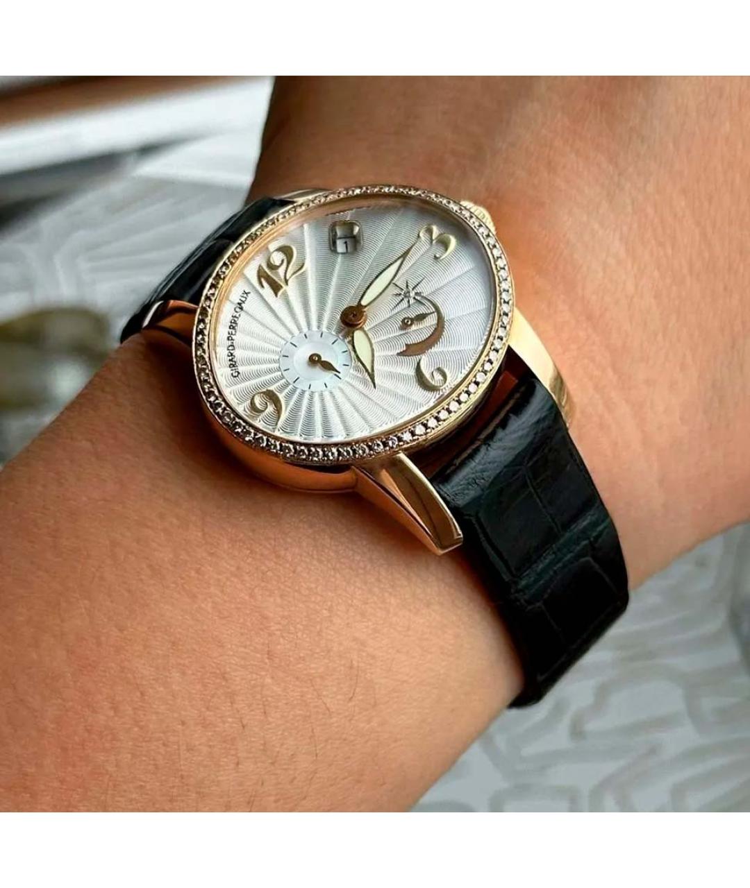 GIRARD PERREGAUX Бежевые часы из розового золота, фото 7