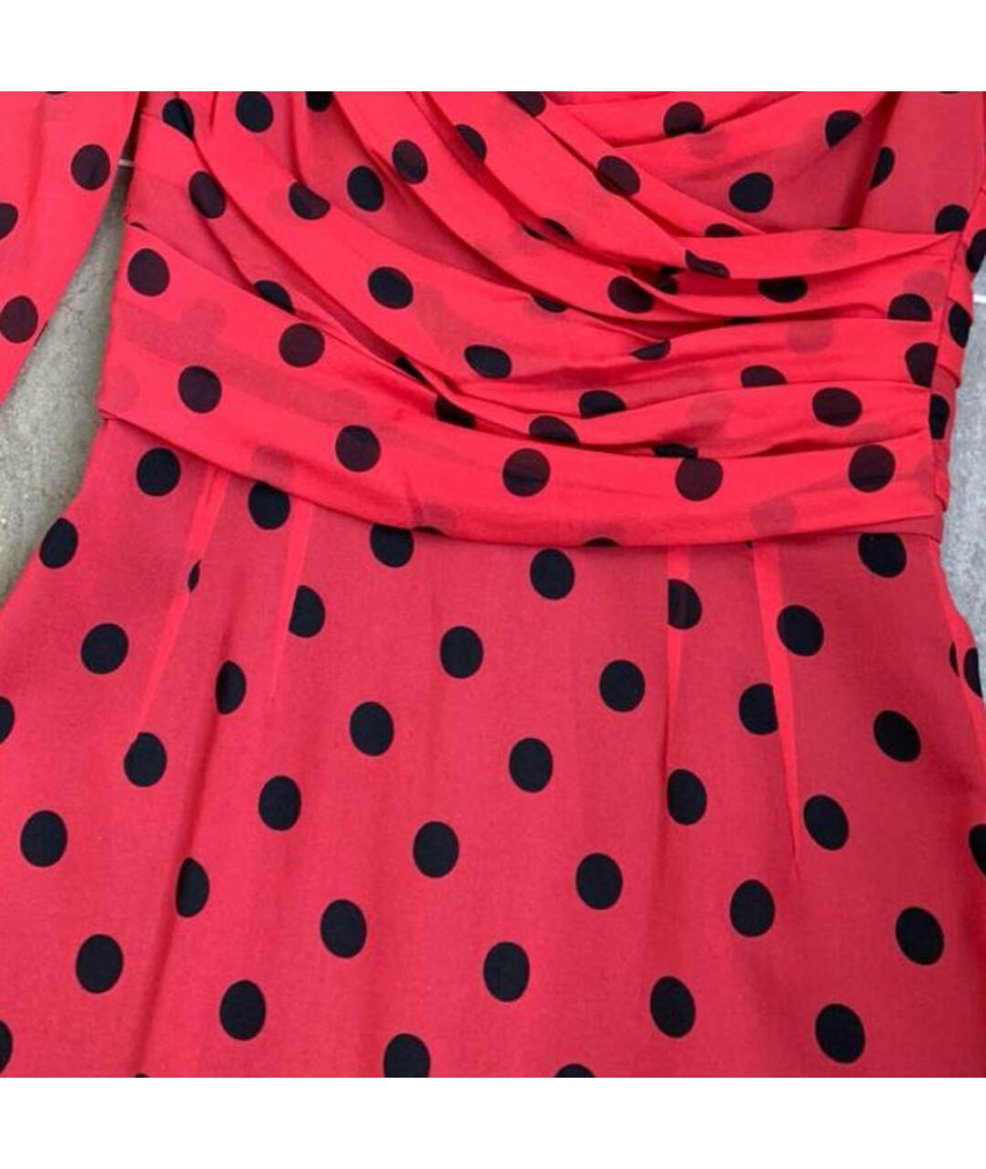 DOLCE&GABBANA Красное шифоновое платье, фото 2