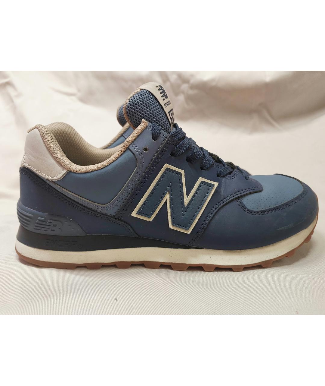 NEW BALANCE Синие кожаные кроссовки, фото 9