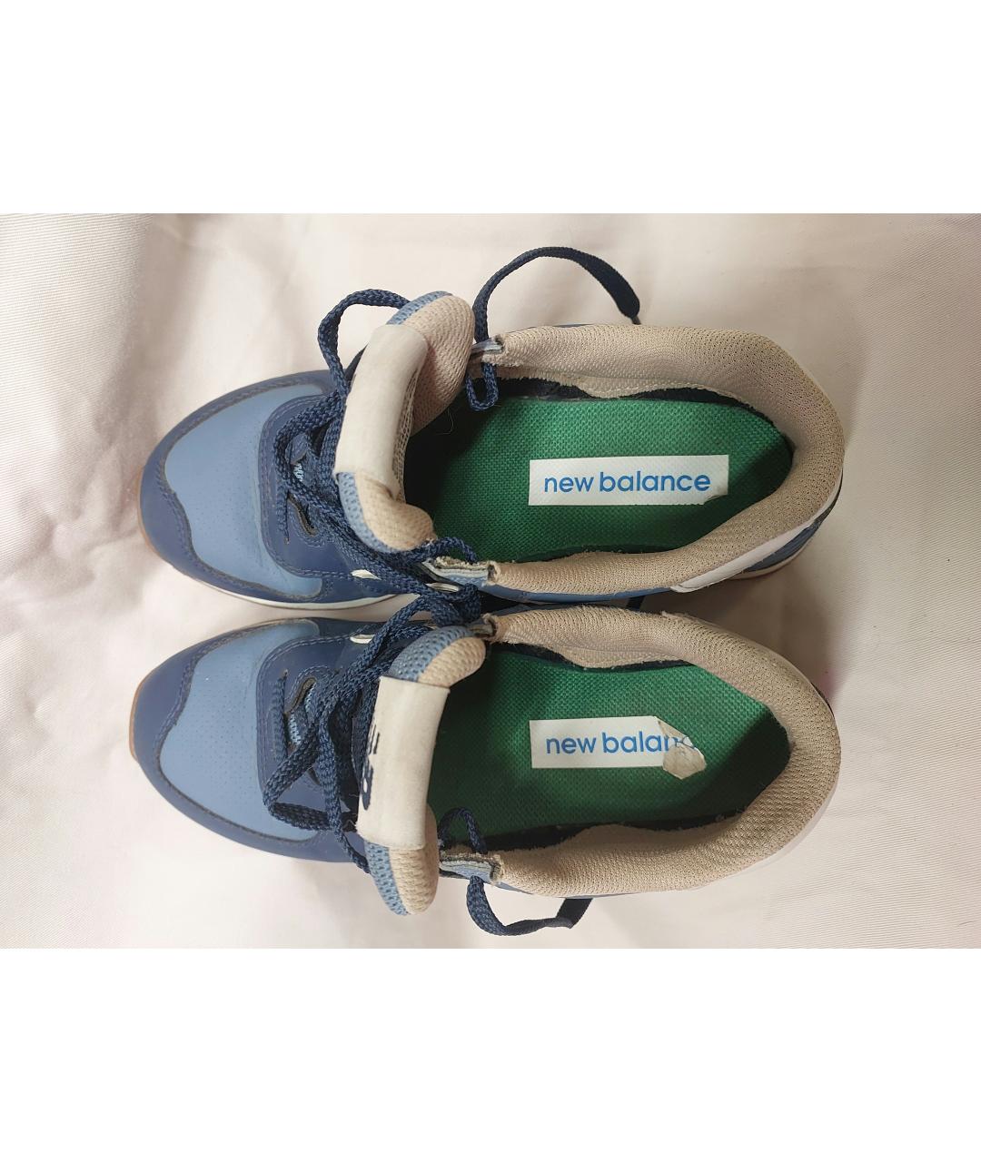 NEW BALANCE Синие кожаные кроссовки, фото 3