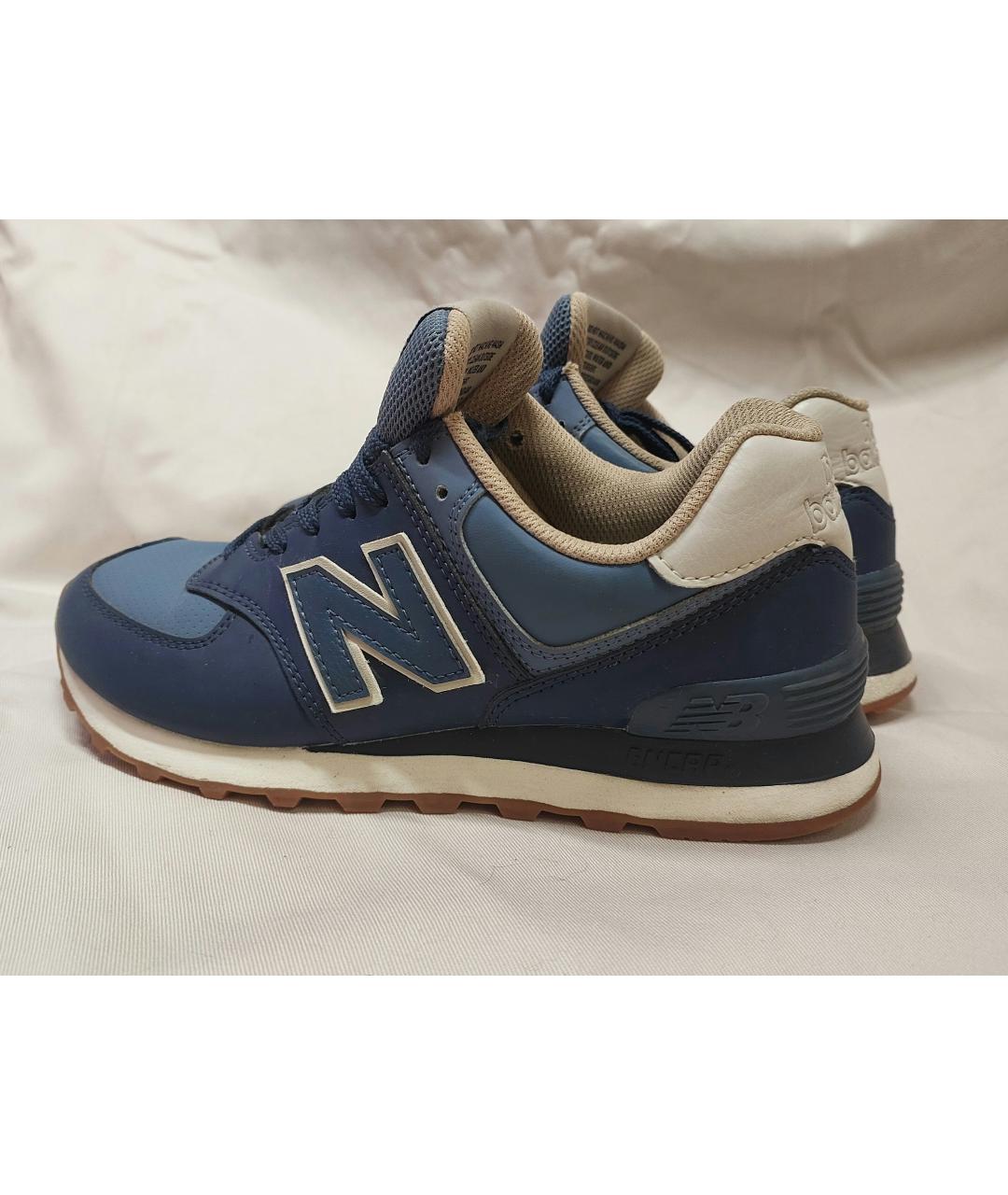 NEW BALANCE Синие кожаные кроссовки, фото 7