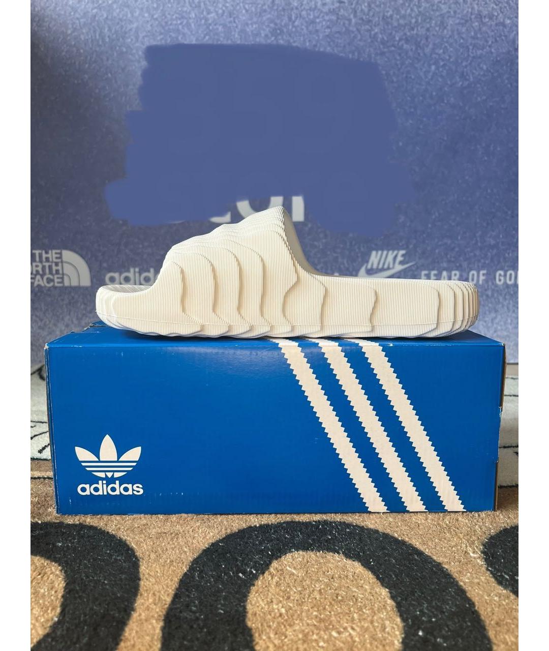 ADIDAS Белые шлепанцы, фото 4