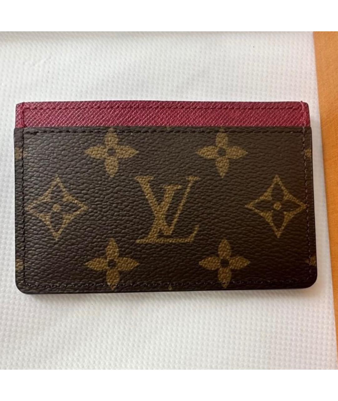 LOUIS VUITTON PRE-OWNED Коричневая визитница, фото 5