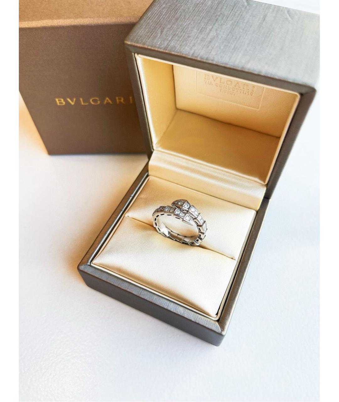 BVLGARI Серебряное кольцо из белого золота, фото 4