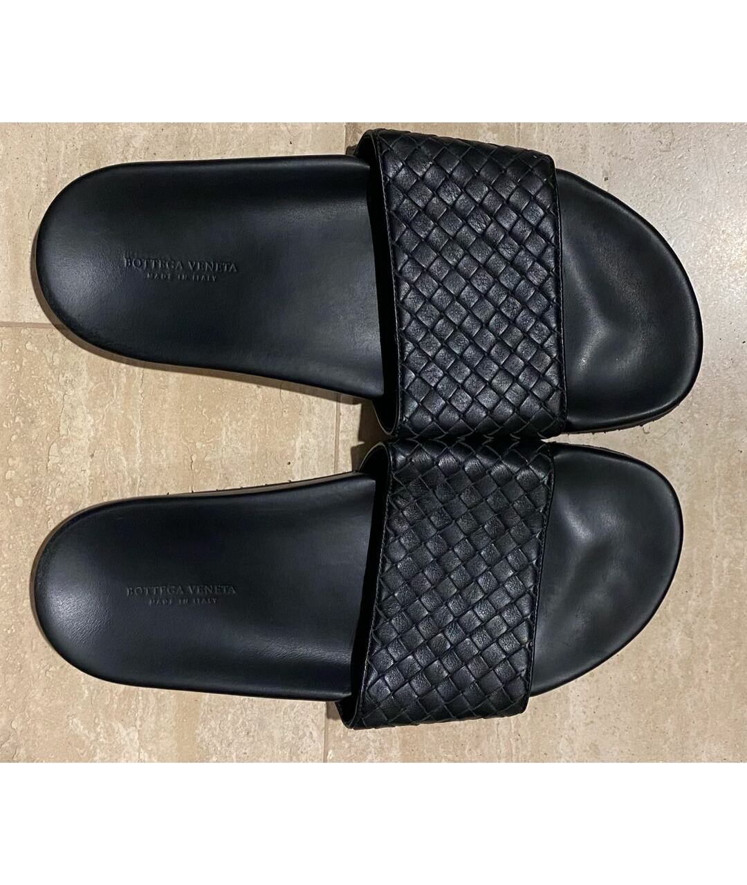 BOTTEGA VENETA Черные кожаные сандалии, фото 3