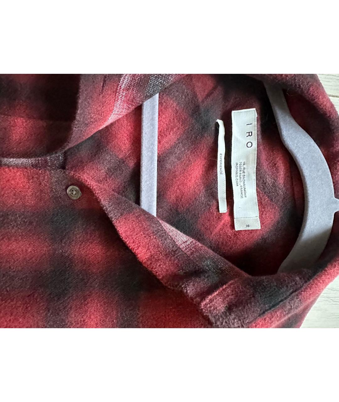 IRO Бордовая хлопковая рубашка, фото 3