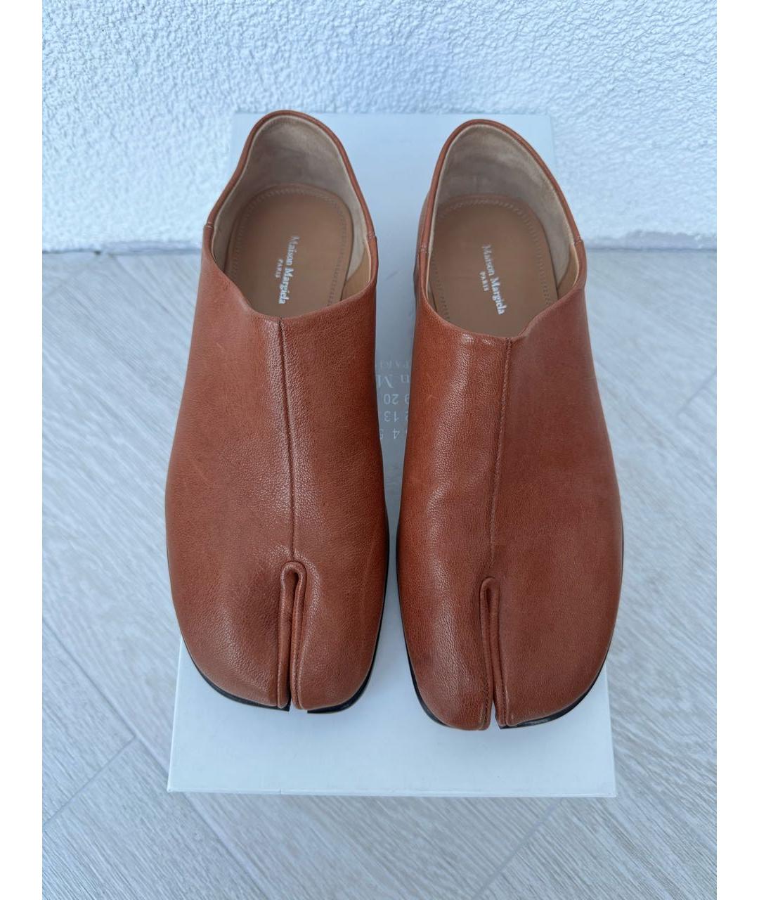 MAISON MARGIELA Коричневые кожаные мюли, фото 4