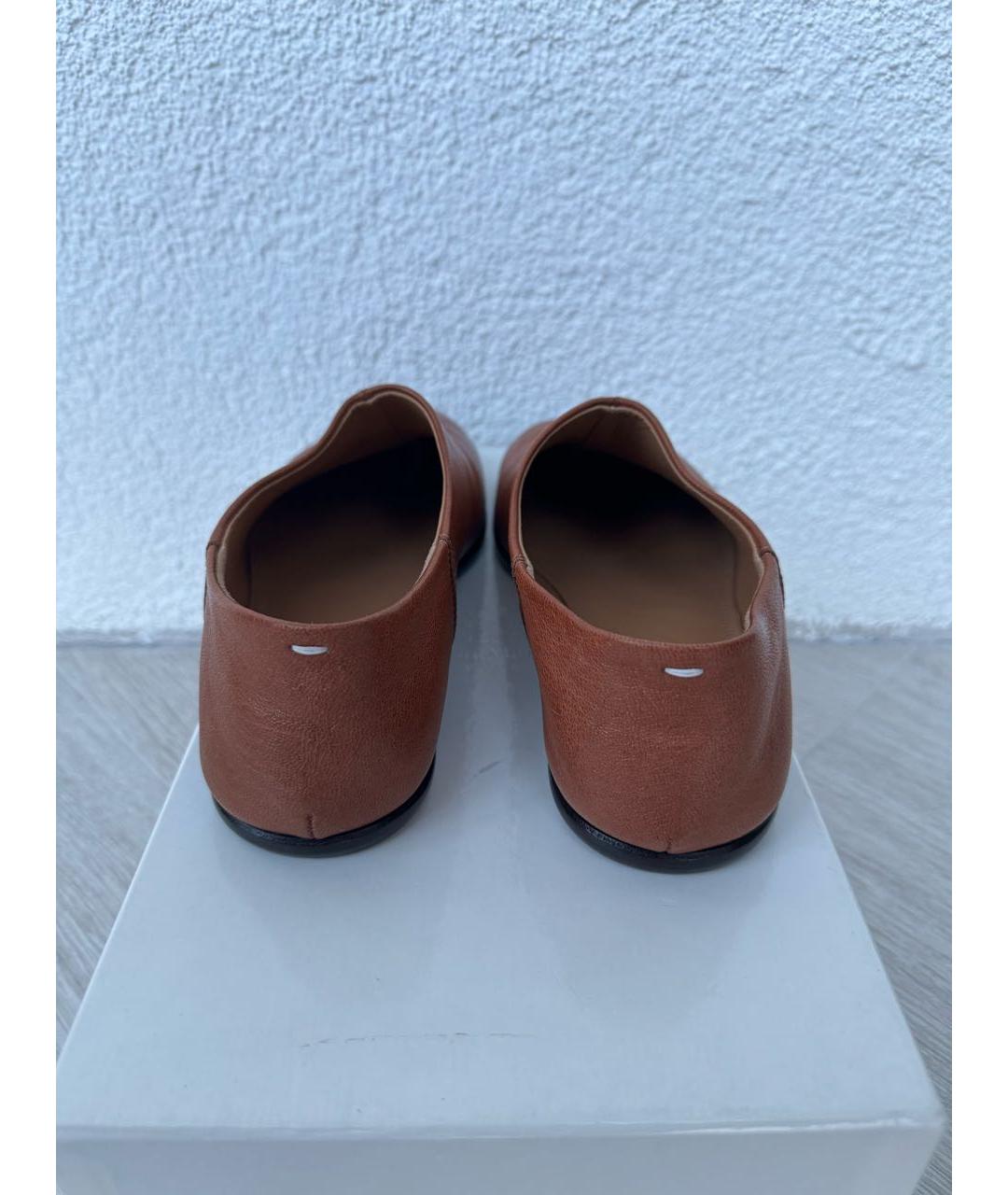 MAISON MARGIELA Коричневые кожаные мюли, фото 5