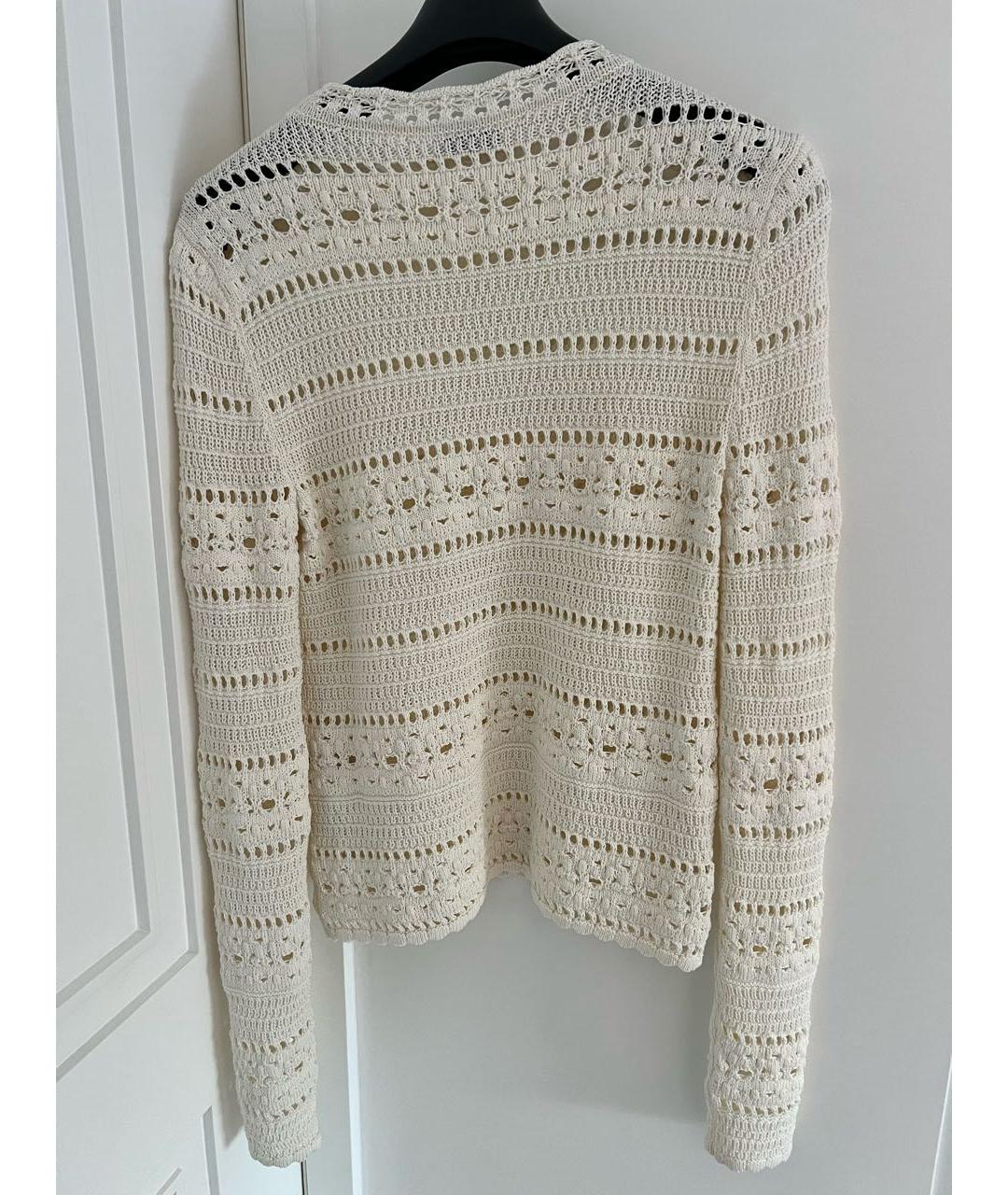 SAINT LAURENT Белый кружевной джемпер / свитер, фото 2