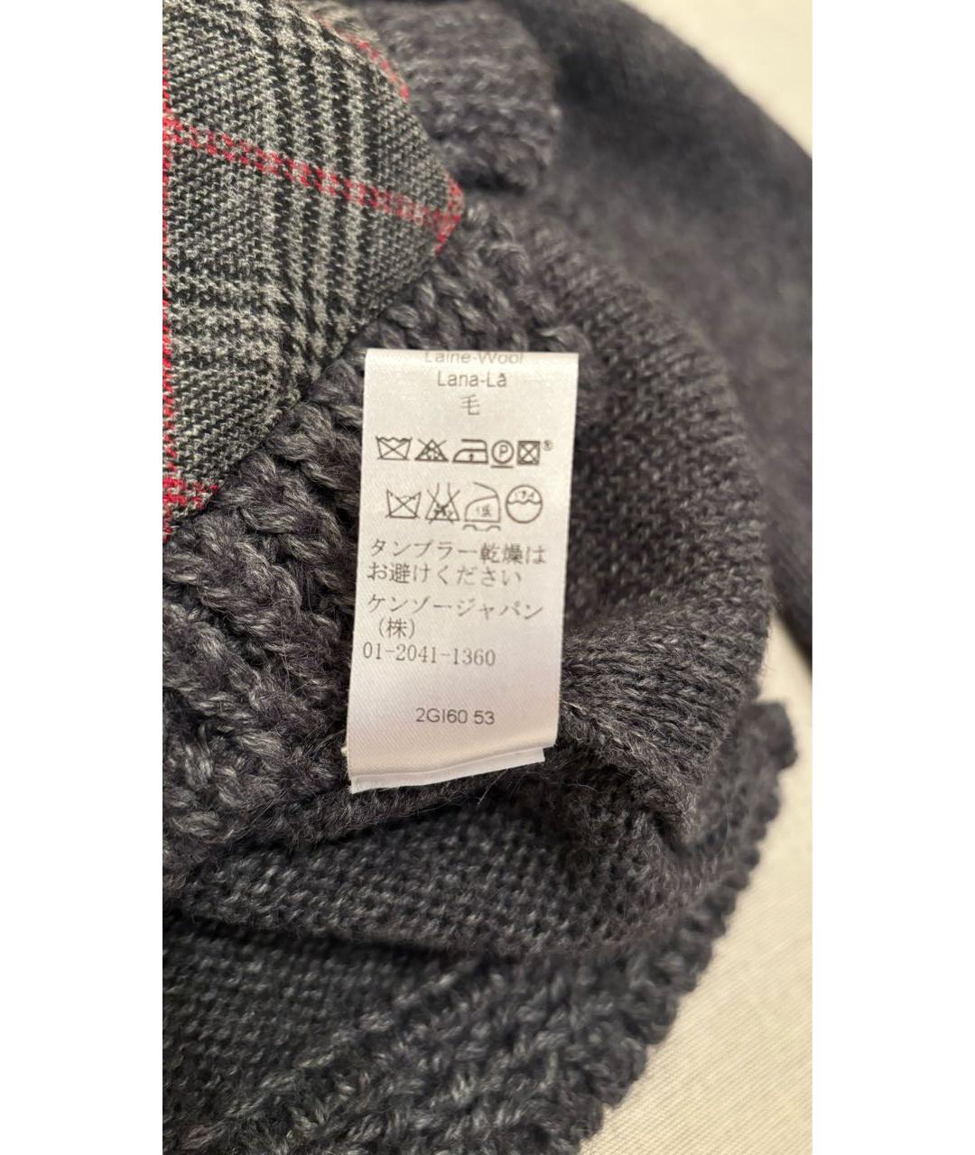 KENZO Серый жакет/пиджак, фото 5